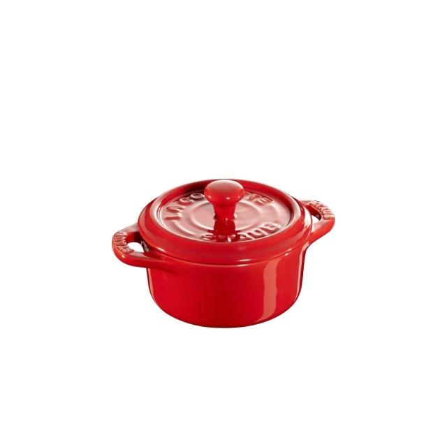 Minipotje in steengoed, 10cm, Rood - Staub