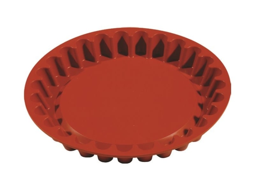 Taartvorm 26x3cm, siliconen, rood - Pavoni