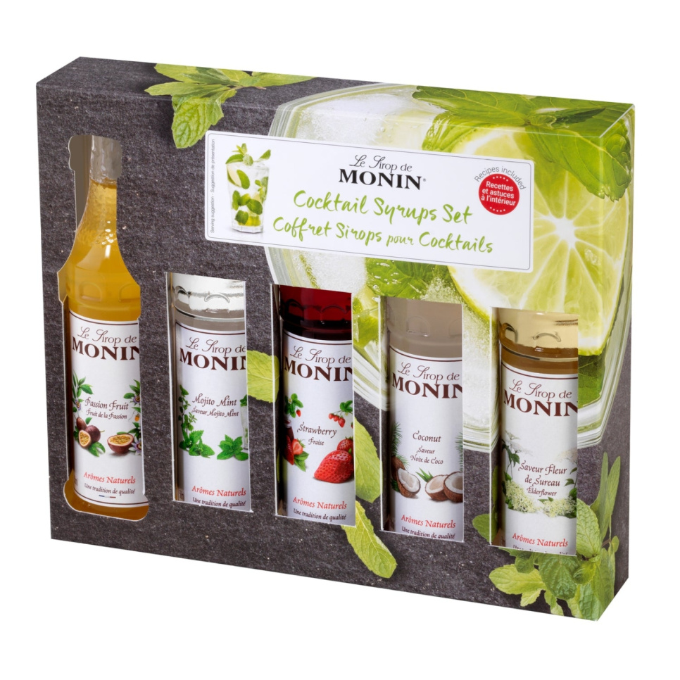 Monin Cocktail Set Syrup 5 x 5 cl in de groep Bar & Wijn / Bar Materiaal / Overig bar materiaal bij The Kitchen Lab (1083-30785)