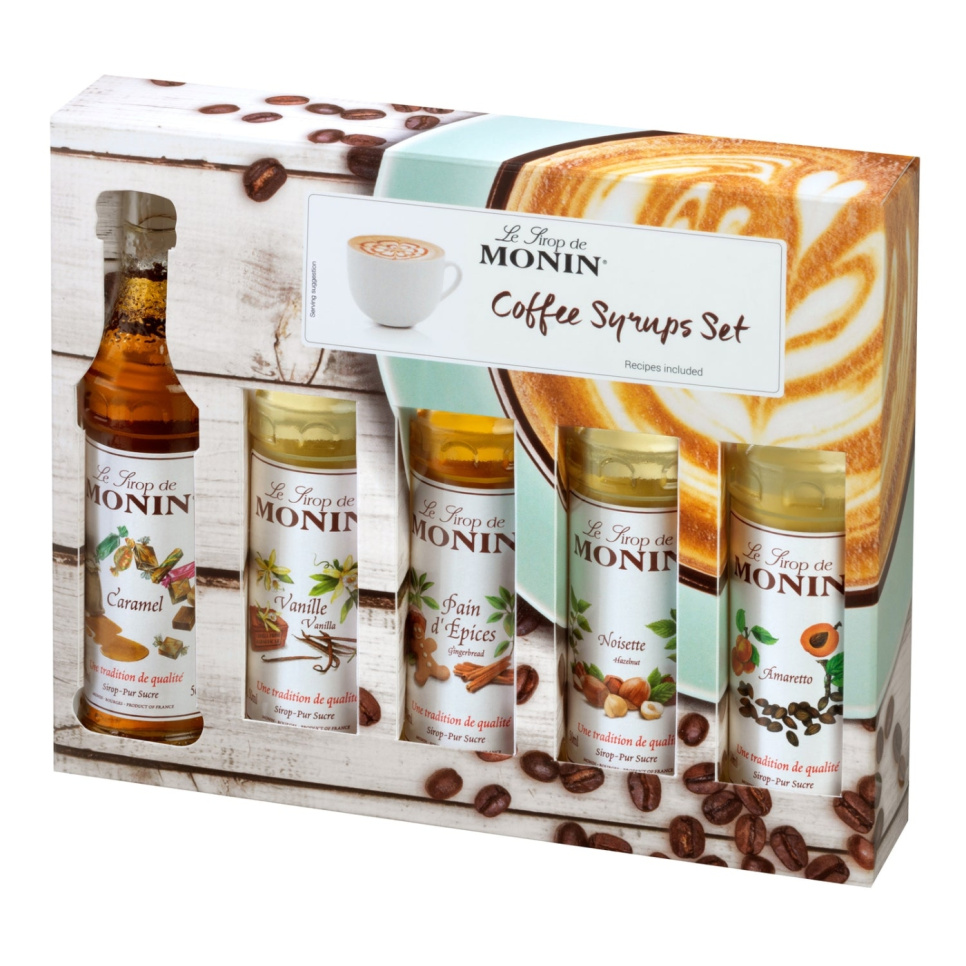 Monin Coffee Set Syrup 5 x 5 cl in de groep Bar & Wijn / Bar Materiaal / Overig bar materiaal bij The Kitchen Lab (1083-30786)