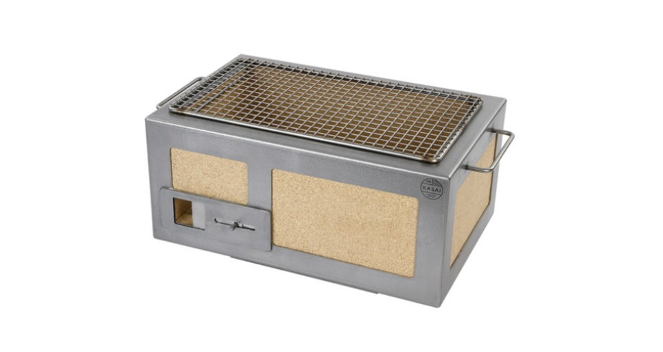 Tafelbarbecue/Konro Barbecue, 40x26cm met RVS frame - Kasai in de groep Barbecues, Fornuizen & Ovens / Barbecueën / Tafelbarbecues bij The Kitchen Lab (1512-25807)