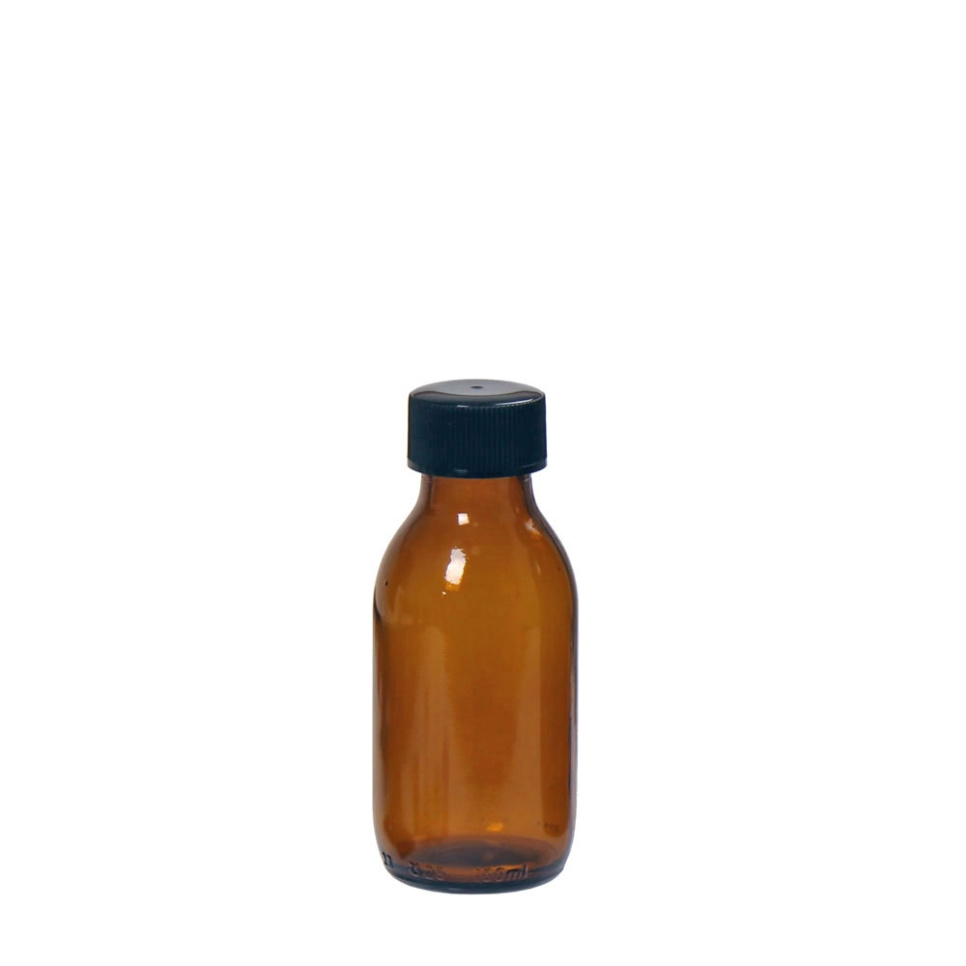 Bruin glazen flesje met schroefdop, 100 ml in de groep Koken / Keukengerei / Flessen & potten bij The Kitchen Lab (2182-29001)